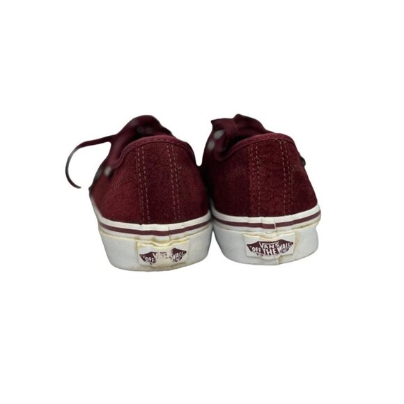 VANS OLD SKOOL Retro Low Top Sk8 Shoes Women 7‎ Burgundy Textured Suede Sneakers - Picture 12 of 14